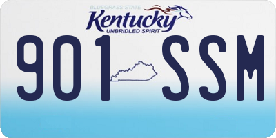 KY license plate 901SSM
