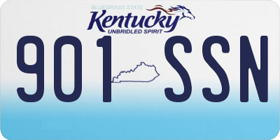 KY license plate 901SSN