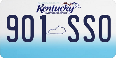 KY license plate 901SSO