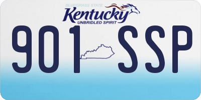 KY license plate 901SSP