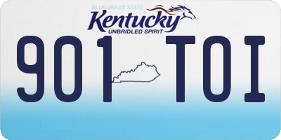 KY license plate 901TOI
