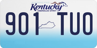 KY license plate 901TUO