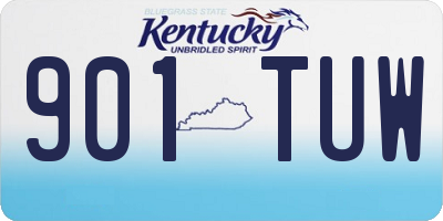KY license plate 901TUW