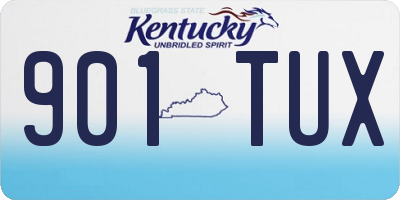 KY license plate 901TUX