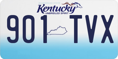 KY license plate 901TVX