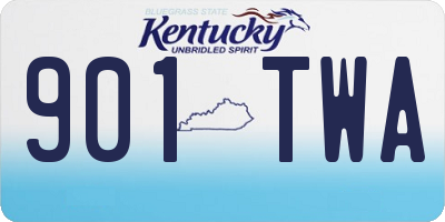 KY license plate 901TWA