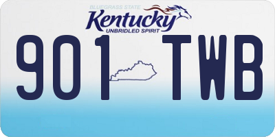 KY license plate 901TWB
