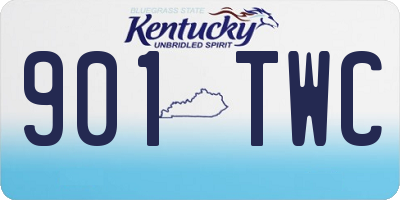 KY license plate 901TWC