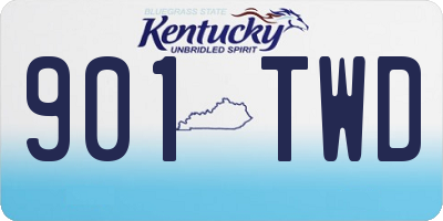KY license plate 901TWD