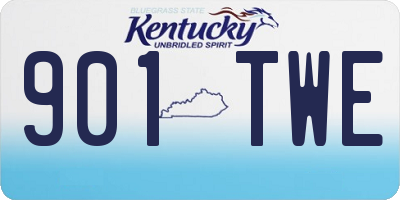 KY license plate 901TWE