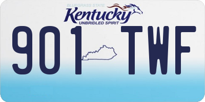 KY license plate 901TWF