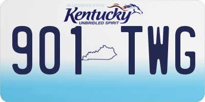 KY license plate 901TWG