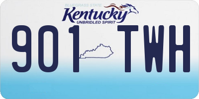 KY license plate 901TWH