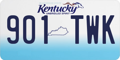 KY license plate 901TWK