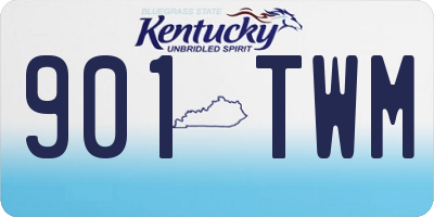 KY license plate 901TWM