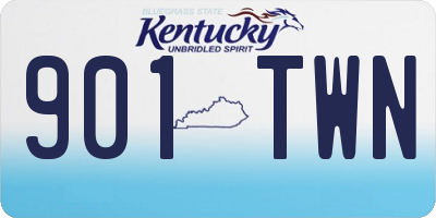 KY license plate 901TWN