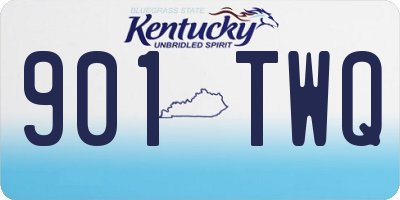 KY license plate 901TWQ