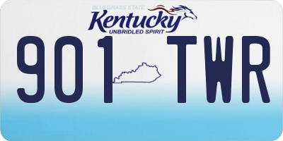 KY license plate 901TWR