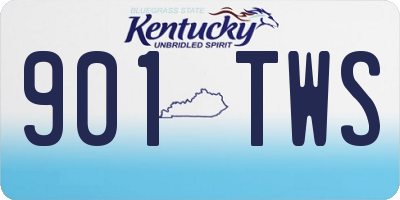 KY license plate 901TWS