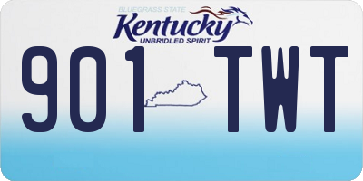 KY license plate 901TWT