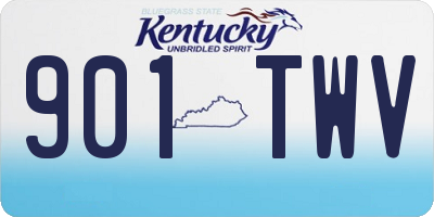 KY license plate 901TWV