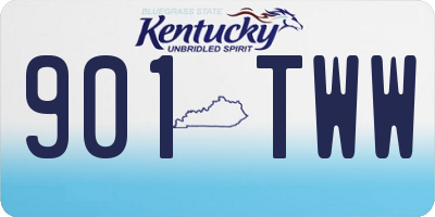 KY license plate 901TWW
