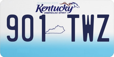 KY license plate 901TWZ