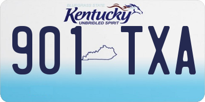 KY license plate 901TXA