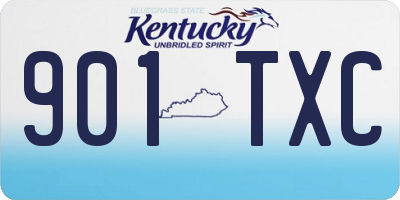 KY license plate 901TXC