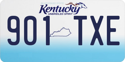 KY license plate 901TXE