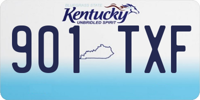 KY license plate 901TXF