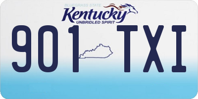 KY license plate 901TXI