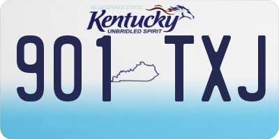 KY license plate 901TXJ