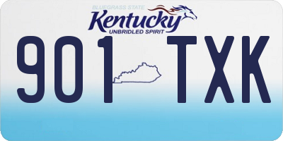 KY license plate 901TXK