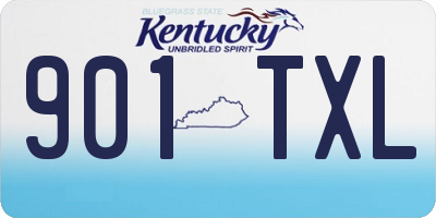 KY license plate 901TXL
