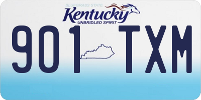 KY license plate 901TXM