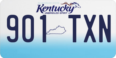 KY license plate 901TXN