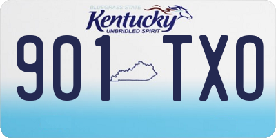 KY license plate 901TXO