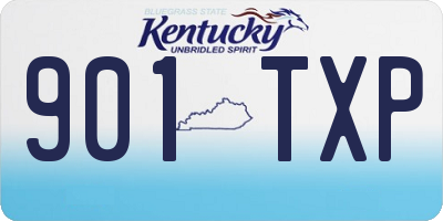 KY license plate 901TXP