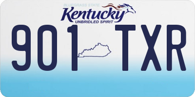 KY license plate 901TXR
