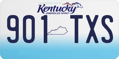 KY license plate 901TXS