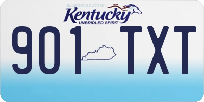 KY license plate 901TXT