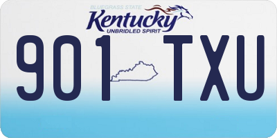 KY license plate 901TXU