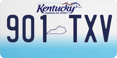 KY license plate 901TXV