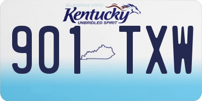 KY license plate 901TXW