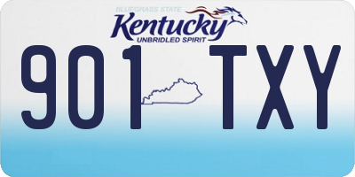KY license plate 901TXY