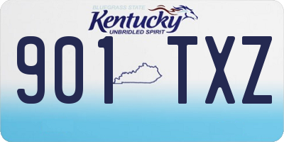 KY license plate 901TXZ