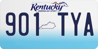 KY license plate 901TYA