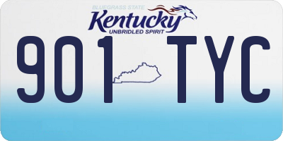 KY license plate 901TYC