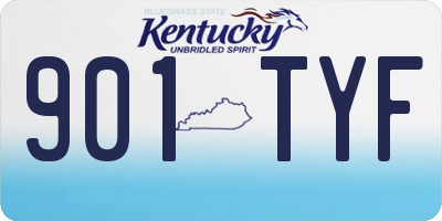KY license plate 901TYF